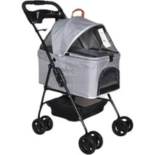 Zampa Verstappen Kedi Köpek Arabası Gri SP02F-G 45X64X9 %100 Polyester Oxford Malzeme 15 Kg Taşıma Kapasitesi