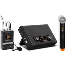 König K-302 Uhf Çift Kanal 1 El + 1 Yaka Mikrofon