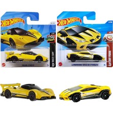 2 Araç Set - Hot Wheels Pagani Zonda R & Hot Wheels Lamborghini Huracan Sterrato (1/64) ( Sarı )