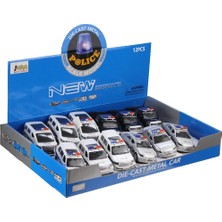 Kitabevimden Asya Oyuncak Sesli Metal Polis Arabası 2062-FY6008P-12D-12-KUTU