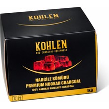 Kohlen Nargile Kömürü 1kg – Uzun Yanma, Düşük Kül, Yüksek Performanslı Doğal Kömür