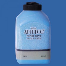 Artdeco Akrilik Boya Mavi 3610 500 ml Su Bazlı Hızlı Kuruyan Özellikli Boya