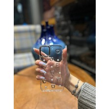 ZLTECH iPhone 13 Uyumlu Kalp Desenli Darbeye Karşı Dayanıklı Kılıf PLASTIC COVER
