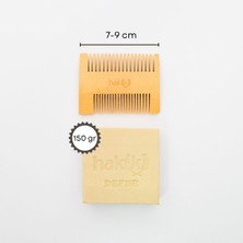 Hakiki Şimşir Çift Taraflı Tarak & Defne Sabunu Seti | Defne ve Yemeklik Zeytinyağı ile Doğal Saç ve Cilt Bakımı