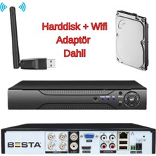 Besta 4 Kanal 5mp Hibrit Kayıt Cihazı – 320GB Hdd, Wi-Fi Dahil, H.265+, Insan/araç/yüz Tanıma, Xmeye ile Uzaktan Izleme