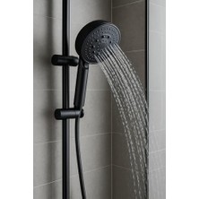 Store Siyah Duş Başlığı – Yüksek Basınçlı, Su Tasarruflu, Kolay Montaj, Kireç Önleyici, Banyo Aksesuarı