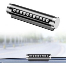 Urfakent Buffer® Alüminyum Kasa Siyah Renk Çevirmeli Araç Içi Telefon Numaratörü Park Oto Numaratörü