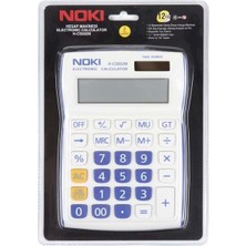 Noki H-CS002M 12 Haneli Hesap Makinesi Masa Üstü Bozuk Para Sayma Özelliği ile Mavi