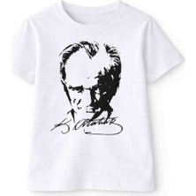 Kral Bebe Atatürk Baskılı Çocuk Tişört – Beyaz