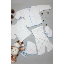 Mai Perla Unisex Mavi Kenarlı Boyasız Bebek Acil Ihtiyac Seti 5 Parça