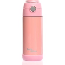 Baby Plus 350 ml Pembe Termoslu Matara Paslanmaz Çelik Malzeme ile BPA İçermez Güvenli Kullanım
