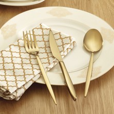 Emsan Ay Işığı 18 Parça Parlak Gold Çatal Kaşık Bıçak Seti