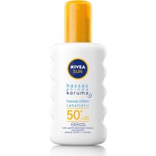 Nivea Sun Hassas Ciltlere Özel Anında Koruma Spreyi 200 ml Gkf 50+ Yüksek UV Koruma