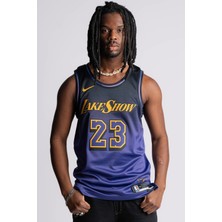Nike Dri Fit Los Angeles Lakers 2024/25 City Edition Basketball Jersey Lebron James Basketbol Forması Mor