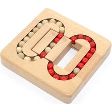 Urfakent Ahşap Eğitici Rubik Küp Oyunu - 12 cm Montessori Zeka ve Strateji Oyuncağı