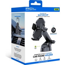 Acl T-127 Uzayabilen Kollu ve Süper Güçlü Vantuzlu Araç Içi Konsol ve Cam Telefon Tutucu