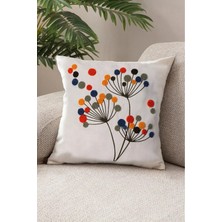 Mai Perla Tekli Punch (Panç) Işlemeli Dekoratif Tasarım Yastık Kılıfı Süzene Nakışlı Yüksek Kalite Punch