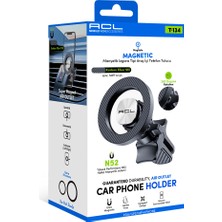Acl T-134 Magsafe Uyumlu N52 Mıknatıslı Karbon Fiber Tasarımlı Havalandırma Araç Içi Telefon Tutucu