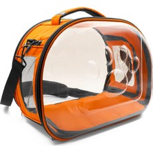 Doggie&cattie Panaromik Askılı Taşıma Çantası Turuncu 30X45X35CM