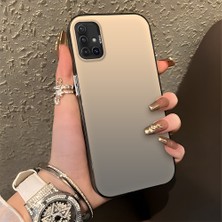 HONTINGA Samsung Galaxy A51 ile Uyumlu Kılıfı Silikon Kenar Sert Arka Düşüme Önleyici Basitlik Anti Düşme Kamera Korumali Desen Telefon Kılıfı Kadın ve Erkek Için Uygundur K1-0000