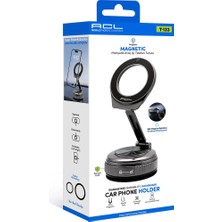 Acl T-133 Magsafe Uyumlu Kilit Mekanizmalı ve Süper Güçlü Vantuzlu Araç Içi Konsol / Cam Telefon Tutucu