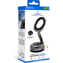 Acl T-132 Magsafe Uyumlu Metal Gövdeli 360° Dönebilen Kilitli Araç Içi Konsol Telefon Tutucu