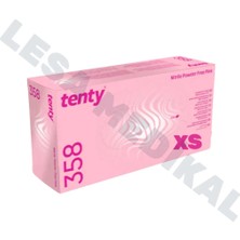 Bisepetim Tenty Nitril Pudrasız Muayene Eldiveni Pembe Xs Beden
