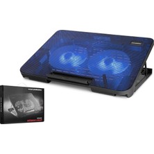 Hadron HDX4252 (2007) Notebook Soğutucu Çift Fanlı USB Bağlantılı Modern LED Aydınlatmalı