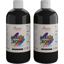 Siyah Akrilik Boya 2'li Set 2X500GR