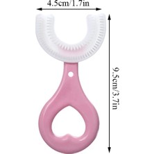 Mas Lord MasLord Pembe Renk Bebek Diş Fırçası Silikon 2-6 Yaş U-Şekil Temizlik Özelliği