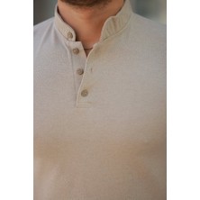 Evyora Erkek Hakim Yaka Dokuma Pamuklu Kumaş Kısa Kollu T-Shirt