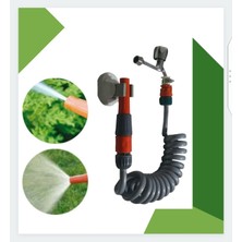 Plasyay Balkon Veranda Yıkama Lans Fonksiyonlu Hortum Seti 5 Metre Gri