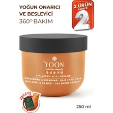 Yoon Saç Bakım Maskesi, 360° Yoğun Onarıcı Keratin ve Hyaluronic Asit İçeren Besleyici Saç Maskesi