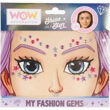 Wow Generation Yüz Taşı Seti  - Mor Saçlı Kız-Renkli Taş