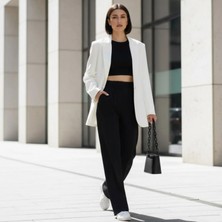 Mottopi Zincirli Dikey Çanta,El ve Omuz Çantası,3d Baskı Çanta-Siyah