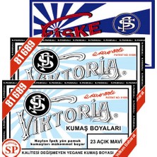 Viktoria 2Pk Açık Mavi Kumaş Boyası ve 1Pk Fiske Sabitleme İle Mükemmel Boyama Deneyimi