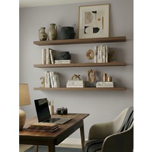 Freehome Premium Mdf Ürün Gizli Montajlı Uçan Raf 100X15 - 3 Adet Kitaplık Mutfak Banyo Salon Rafı