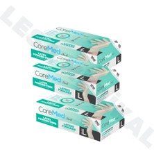 Bisepetim Coremed Pudrasız Lateks Eldiven L Beden 3'lü Paket