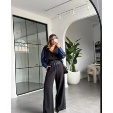 Qimya Butik Egzotik Asortik Kadın Tencel Detaylı Modal Premium Takım
