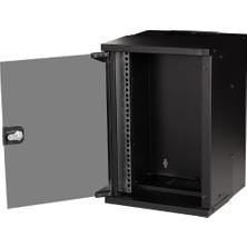 Lande Pandora Soho 9u 300X300 10” Duvar Tipi Rack Kabinet (Siyah) Cam Kapaklı