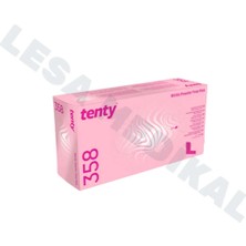 Bisepetim Tenty Nitril Pudrasız Muayene Eldiveni Pembe L Beden