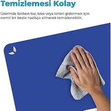 Mini Mouse Pad 22X18 Cm, Küçük Boy - Small Ofis Tipi Kaymaz Taban Mouse Ped, Fare Altlığı, Düz Masa Koruyucu Klavye Altı Mousepad (Mavi)