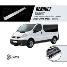 Fams Otomotiv  Renault Trafic Krom Arka Tampon Koruma 2001-2014  Paslanmaz Çelik Taşlı