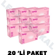 Bisepetim Tenty Nitril Pudrasız Muayene Eldiveni Pembe M Beden 20’li Paket