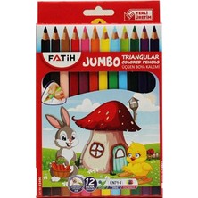 Üçgen Triangular Kuruboya Kalemi 12 Renk