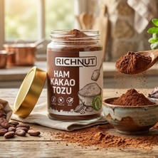 Richnut 140 gr Doğal Ham Kakao Tozu - Katkı Maddesi İçermeyen, Yoğun Aromalı, Vegan ve Vejetaryen Uyumlu