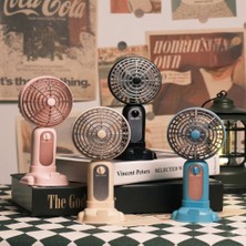 baytoptan Taşınabilir Şarjlı El Fanı 2 Kademeli Masa Üstü Telefon Tutmalı