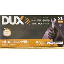 Bisepetim Dux Ekstra Kalın Siyah Nitril 50 Li Xl Beden