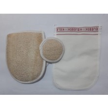 Anatolia Soap Kalın Kabak Lifi Kese + Yüz Kabak Lifi 3'lü Set Anatolia Soap Vücut İçin Etkili Temizlik