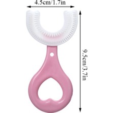 Lyra Professional Mas Lord U Şeklinde Pembe Çocuk Diş Fırçası 2-6 Yaş Silikon Malzeme ile Yumuşak ve Güvenli